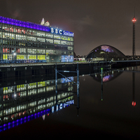 Buy canvas prints of BBC & Science Museum - Glasgow by Michael Moverley