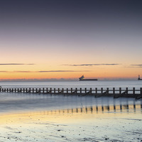 Buy canvas prints of Sunrise Aberdeen Beach  by Michael Moverley