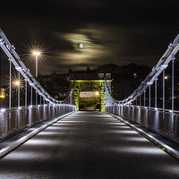 Buy canvas prints of Wellington Bridge at Night by Michael Moverley
