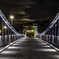 Buy canvas prints of  Wellington Bridge, Aberdeen at Night by Michael Moverley