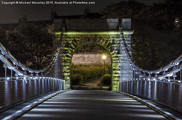  Wellington Bridge, Aberdeen at Night Picture Board by Michael Moverley