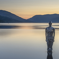 Buy canvas prints of St Fillans - Mirror Man by Michael Moverley