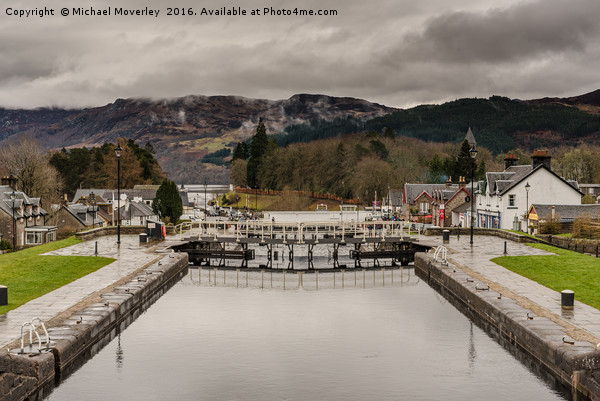 Fort Augustus in the Mist. Picture Board by Michael Moverley