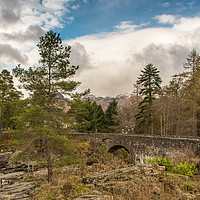 Buy canvas prints of Ben Lawer from Killin with the Falls of Dochart by Michael Moverley