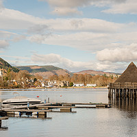 Buy canvas prints of Crannog on Loch Tay, Kenmore by Michael Moverley
