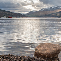 Buy canvas prints of Ben Lawer from Kenmore with Loch Tay by Michael Moverley