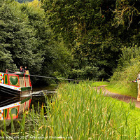 Buy canvas prints of Tiverton Canal Barge by Debbie Metcalfe