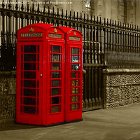 Buy canvas prints of London Red Phone Box by Debbie Metcalfe