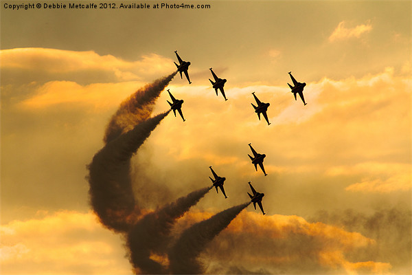South Korean Aerobatic team - The Black Eagles Picture Board by Debbie Metcalfe