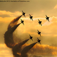 Buy canvas prints of South Korean Aerobatic team - The Black Eagles by Debbie Metcalfe