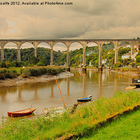Buy canvas prints of Calstock Viaduct, Cornwall by Debbie Metcalfe