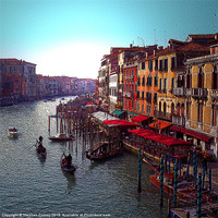 Buy canvas prints of Gondolas on the Grand Canal by Stephen Conroy