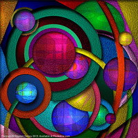 Buy canvas prints of Orbiting Spheres by Stephen Conroy