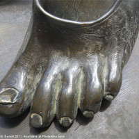 Buy canvas prints of Bronze toes by Patti Barrett