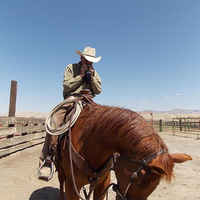 Buy canvas prints of Cowboy and his Caddillac by Patti Barrett