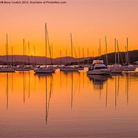 Buy canvas prints of Masts at Sunset by Barry Cocklin