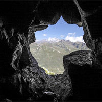 Buy canvas prints of Mountain view from the cave by Cristian Mihaila