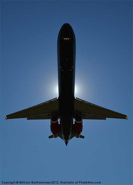 Plane Silhouette Eclipse Picture Board by Beach Bum Pics