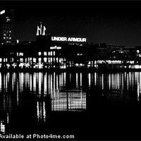 Buy canvas prints of Under Armour at Night B&W by Beach Bum Pics