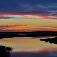 Buy canvas prints of Sunset Marsh by Beach Bum Pics
