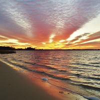 Buy canvas prints of Sunset Streaks by Beach Bum Pics