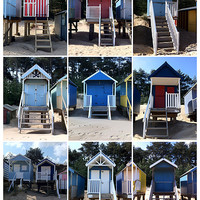 Buy canvas prints of Beach Huts by E Harrison