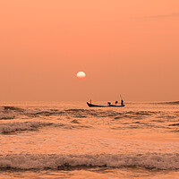 Buy canvas prints of Golden hour fishing by Jed Pearson