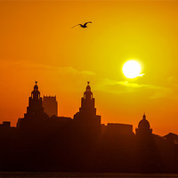 Buy canvas prints of Pier Head Silhouette by Jed Pearson