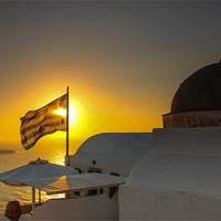 Buy canvas prints of Grecian Sunset by Jed Pearson