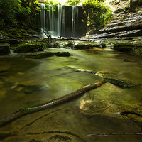 Buy canvas prints of Plas Power Waterfall by Jed Pearson