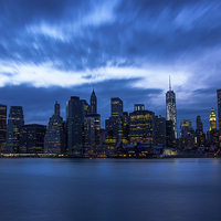 Buy canvas prints of Manhattan Skyline by Jed Pearson