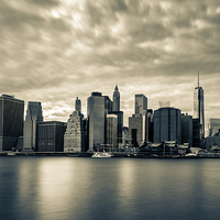 Buy canvas prints of Downtown Manhattan Skyline by Jed Pearson
