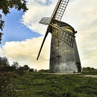 Buy canvas prints of Mill On The Hill by Jed Pearson