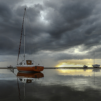 Buy canvas prints of Storm at sunset by Jed Pearson