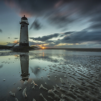 Buy canvas prints of  Point of Ayr Reflection by Jed Pearson