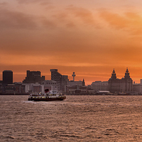 Buy canvas prints of River Mersey Ferry  by Jed Pearson