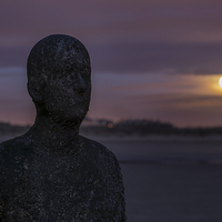 Buy canvas prints of  The man and the moon by Jed Pearson