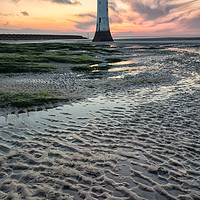 Buy canvas prints of Perch Rock subtle sunset by Jed Pearson