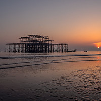 Buy canvas prints of West Pier sunset by Jed Pearson
