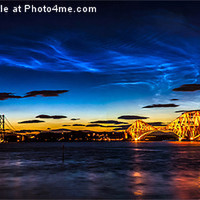 Buy canvas prints of Noctilucent Clouds over the Forth Bridges by Adrian Maricic