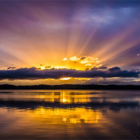 Buy canvas prints of Sunset with striking rays by Adrian Maricic