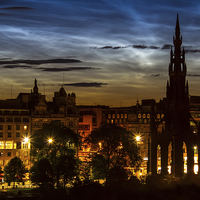 Buy canvas prints of  Noctilucent Clouds over Edinburgh by Adrian Maricic