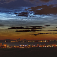 Buy canvas prints of  Noctilucent Clouds over Leith by Adrian Maricic