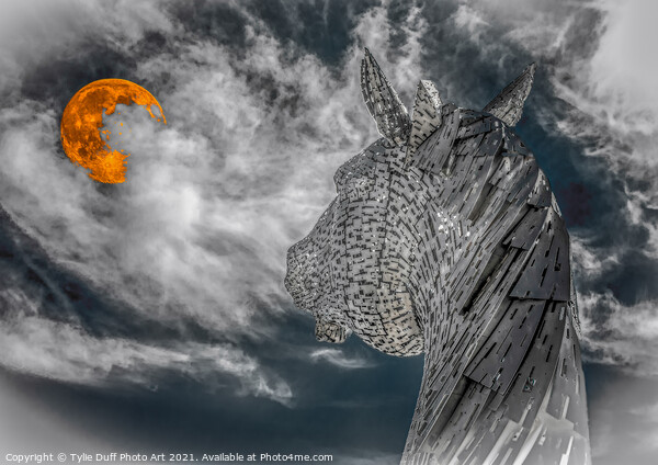 The Blood Moon and The Kelpie Picture Board by Tylie Duff Photo Art