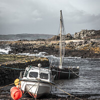 Buy canvas prints of Stormy Day At Portencross by Tylie Duff Photo Art