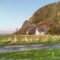 Buy canvas prints of White Cottage At Portencross by Tylie Duff Photo Art