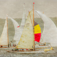 Buy canvas prints of Classic Yachts Sonata, Kismet,Falcon & Mikado At F by Tylie Duff Photo Art