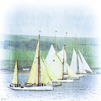 Buy canvas prints of Schooner "Adix" and Fife Yachts "Kentra" and "Moon by Tylie Duff Photo Art