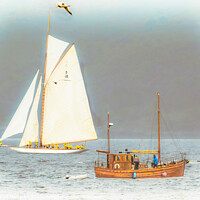 Buy canvas prints of Fife Yacht The Lady Anne On The Clyde by Tylie Duff Photo Art