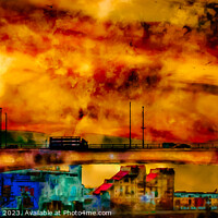 Buy canvas prints of Surreal City Sunset  by Tylie Duff Photo Art